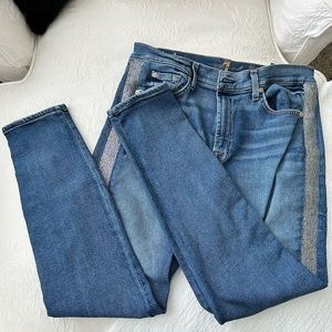 7 For All Mankind high waist ankle skinny